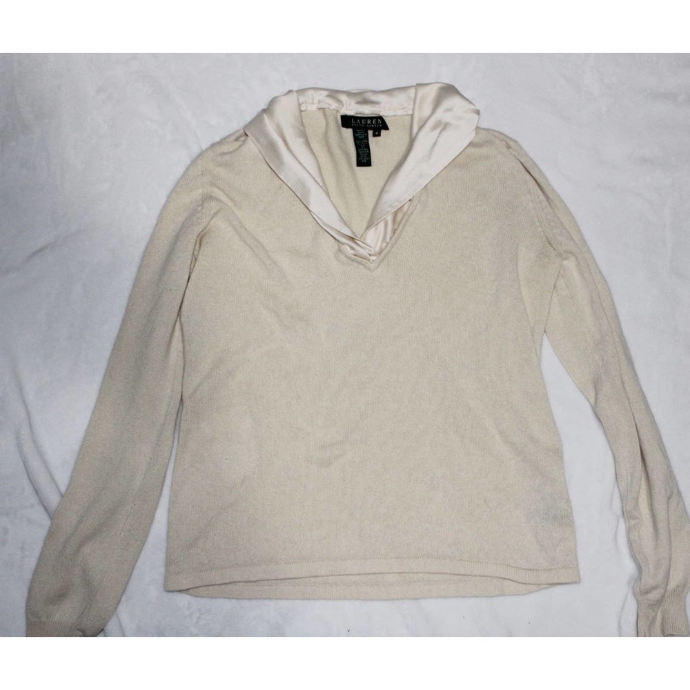 Womens Lauren by Ralph Lauren Silk and Cashmere Blouse Size Medium